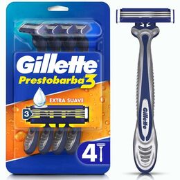 Gillette Prestobarba3 Máquina de Afeitar con 3 Hojas 4 Unidades