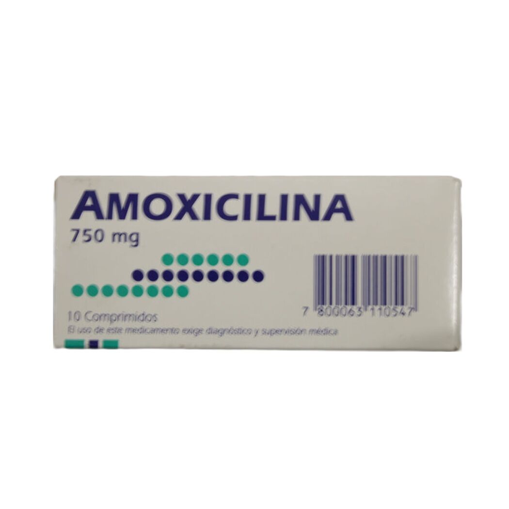 Amoxicilina 750mg 10 Comprimidos