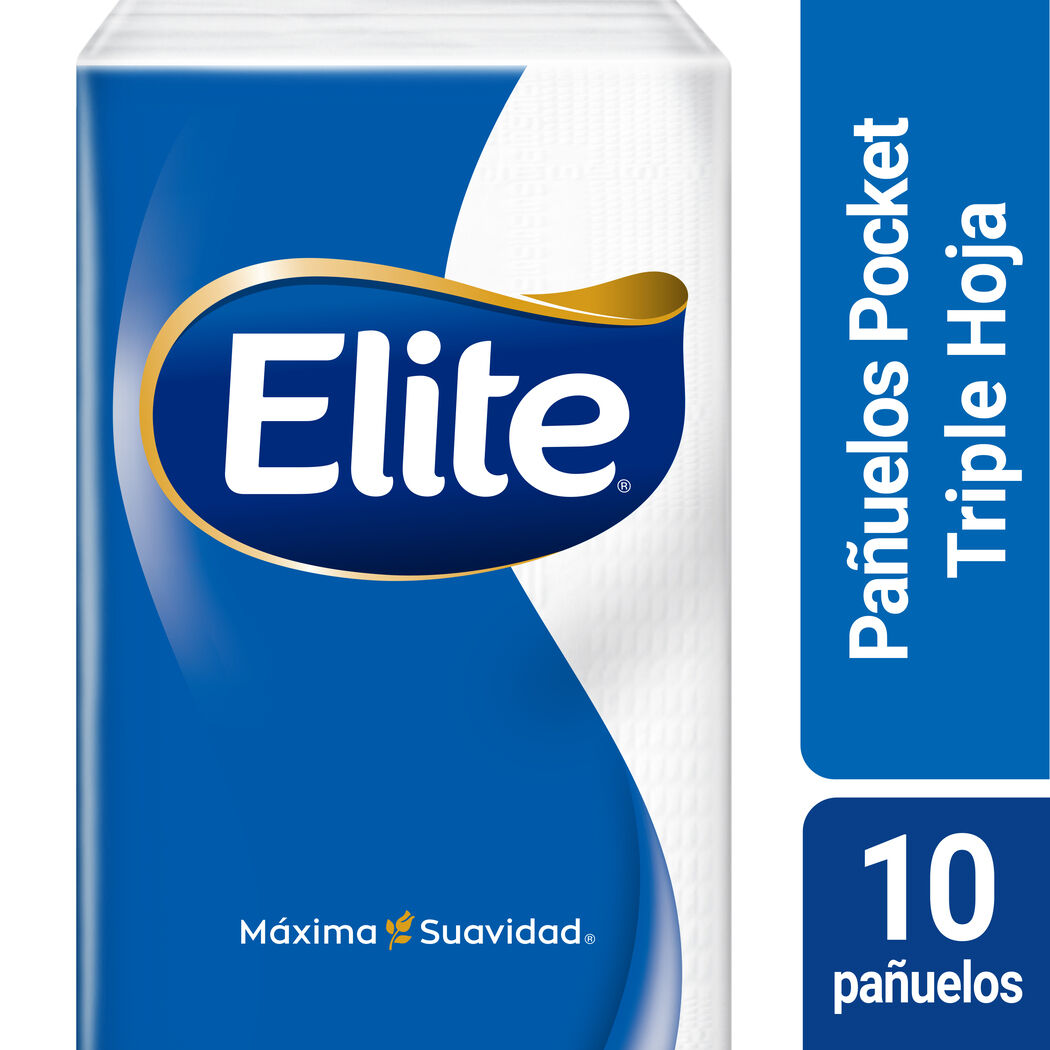 Elite Pañuelos Desechables Doble Hoja Aloe Vera 10 Pañuelos 4 Paquetes