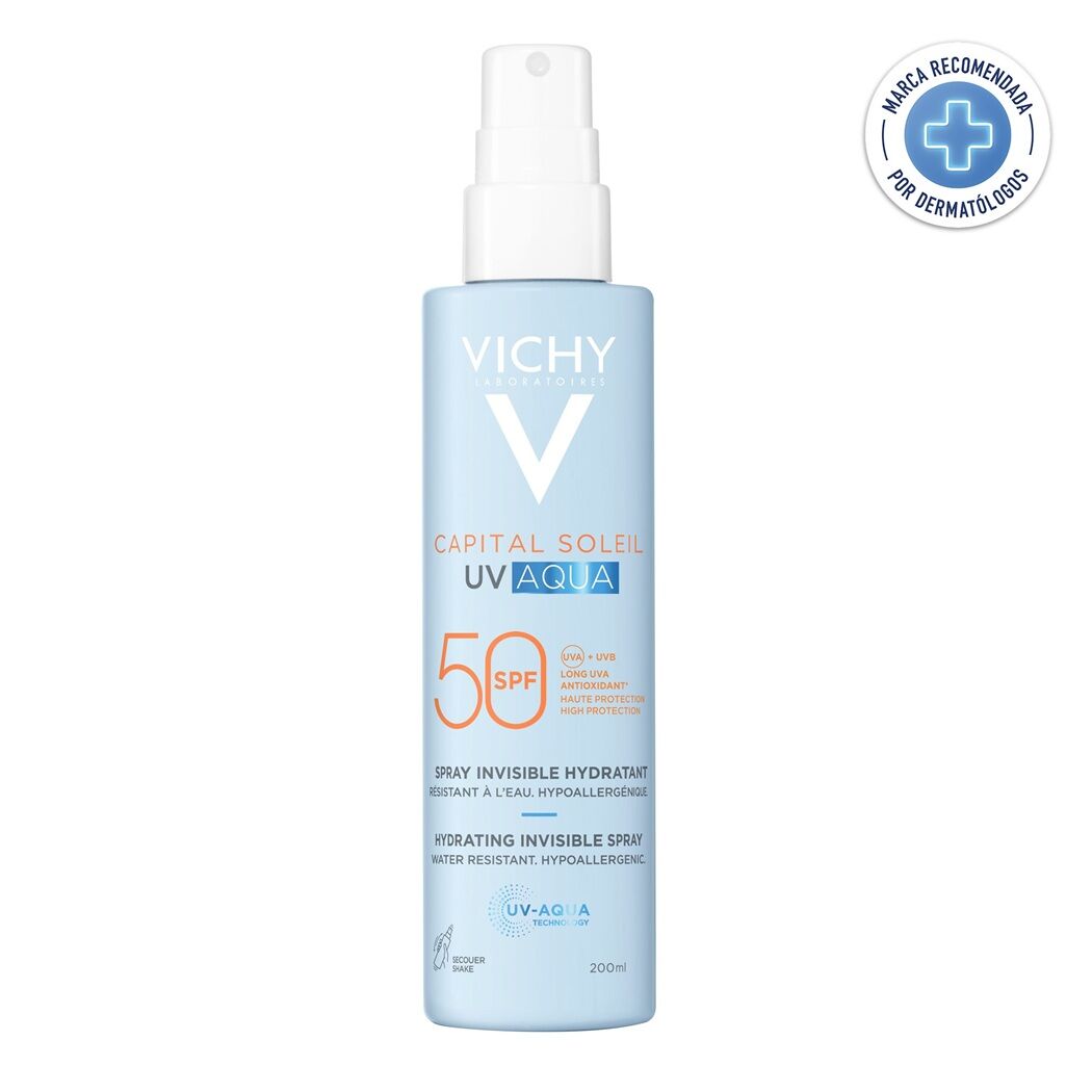 Vichy Capital Soleil UV Aqua Spray Hidratante Invisible de cuerpo FPS 50 200ml