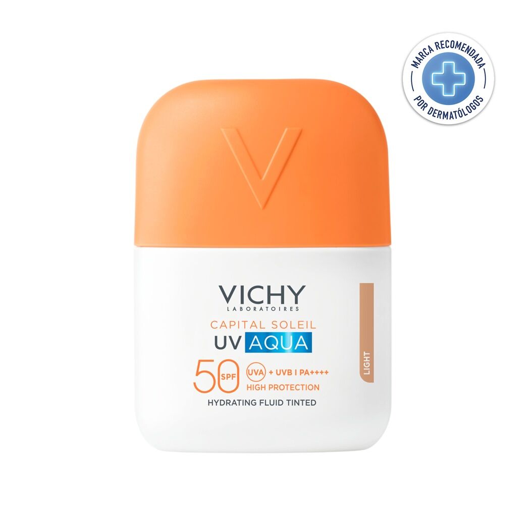 Vichy Capital Soleil UV Aqua de rostro Hidratante Invisible con color Light FPS 50 50ml