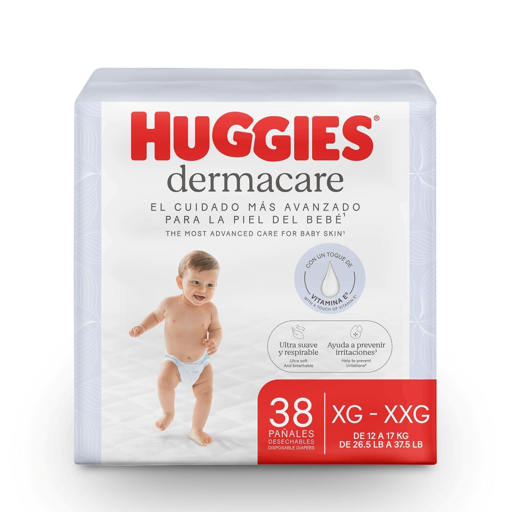 Pañales Huggies Dermacare XG/XXG 38 Unidades