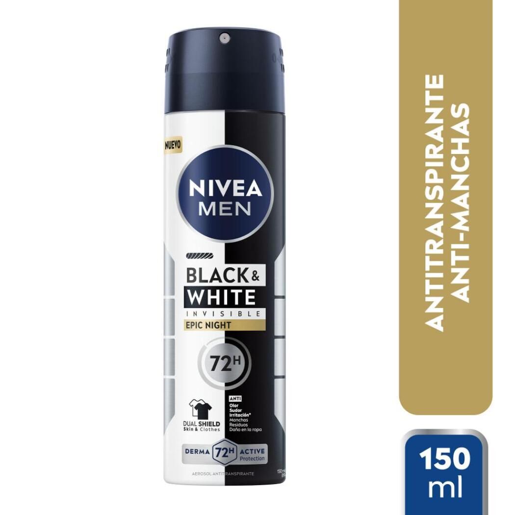 NIVEA Black & White Epic Night Spray Masculino 150ml