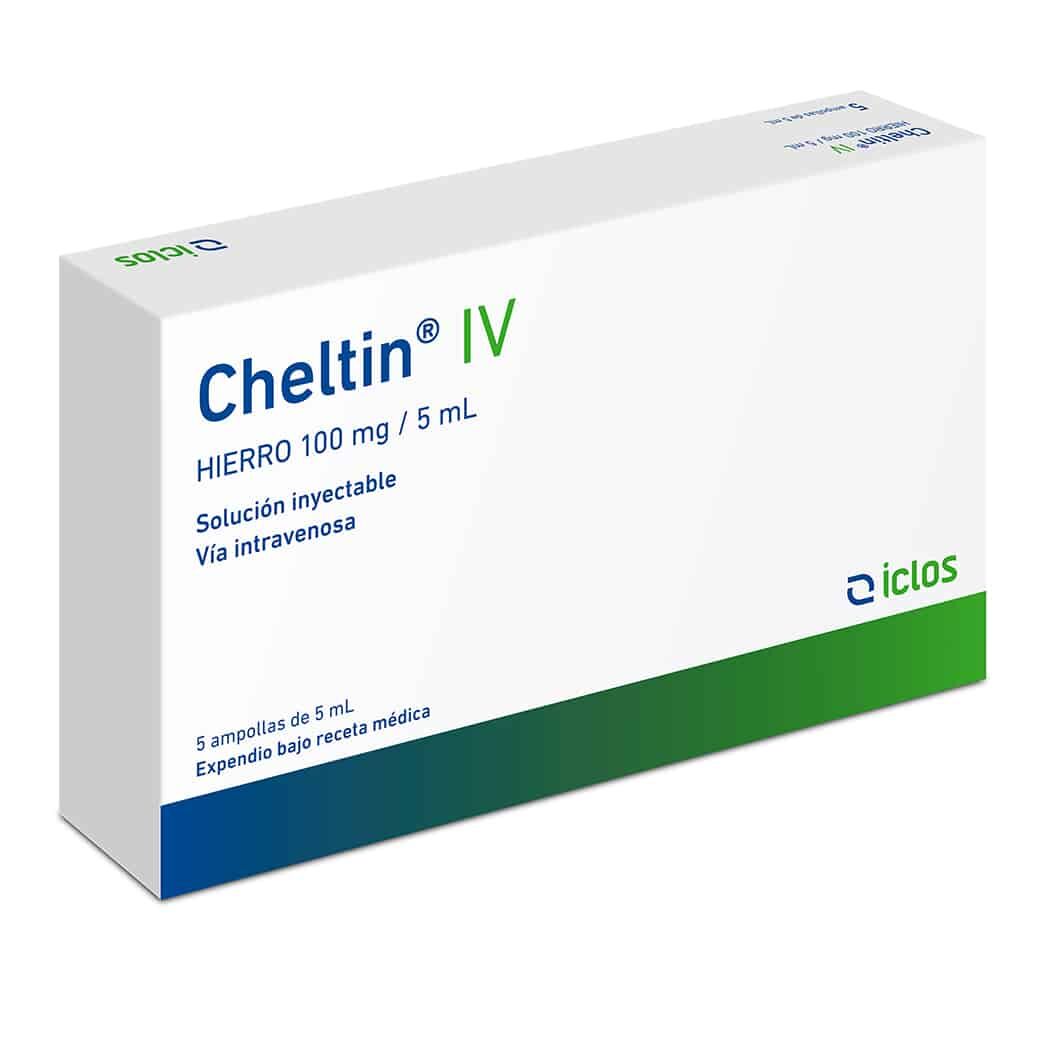 Cheltin Hierro 100mg/5ml Inyectable 5 Ampollas