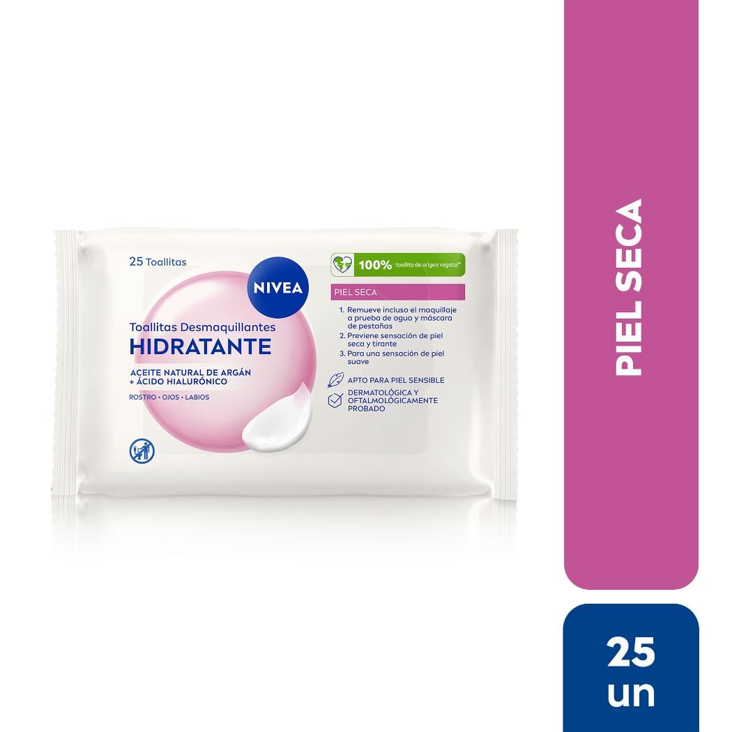 NIVEA Toallitas Desmaquillantes Faciales Piel Seca 25 Unidades