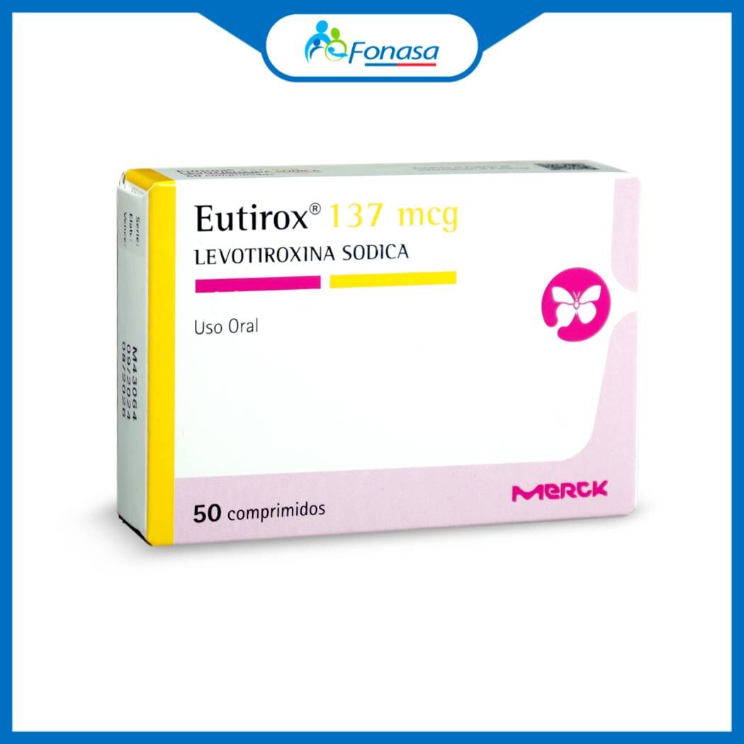 Eutirox (R) Levotiroxina 137mcg 50 Comprimidos