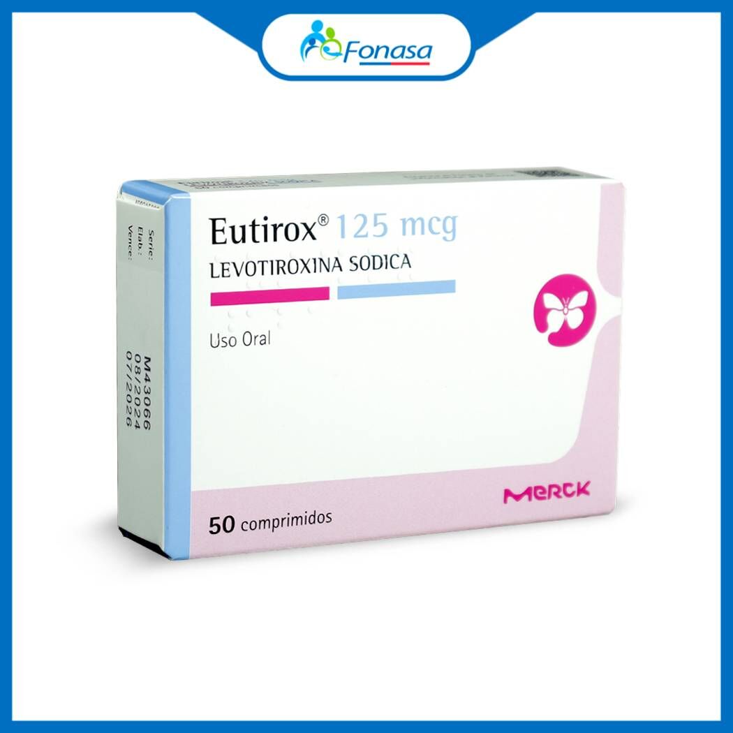 Eutirox (R) Levotiroxina 125mcg 50 Comprimidos