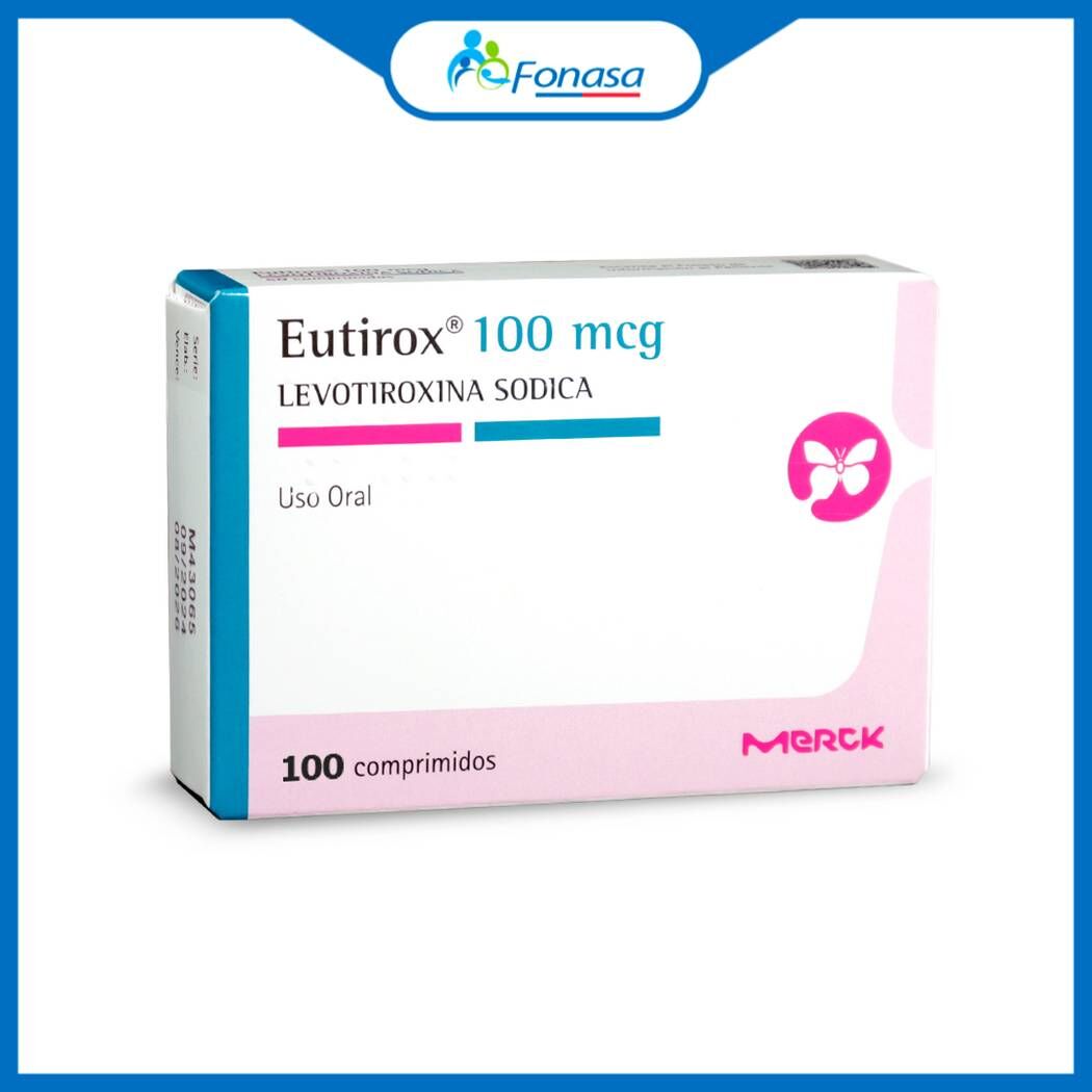 Eutirox (R) Levotiroxina 100mcg 100 Comprimidos