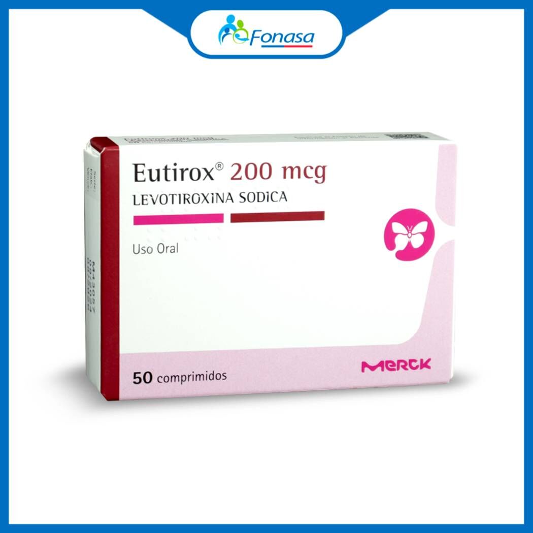 Eutirox (R) Levotiroxina 200mcg 50 Comprimidos