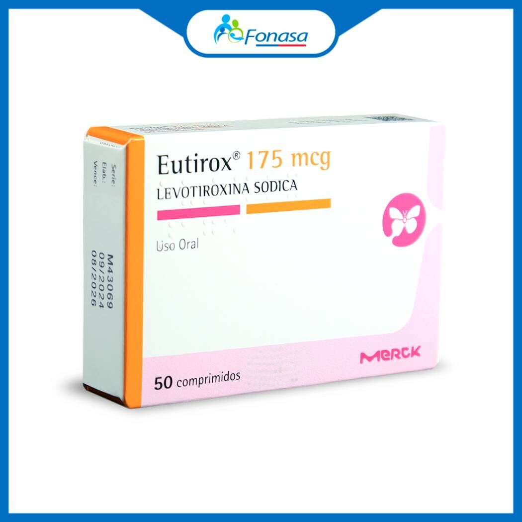 Eutirox (R) Levotiroxina 175mcg 50 Comprimidos