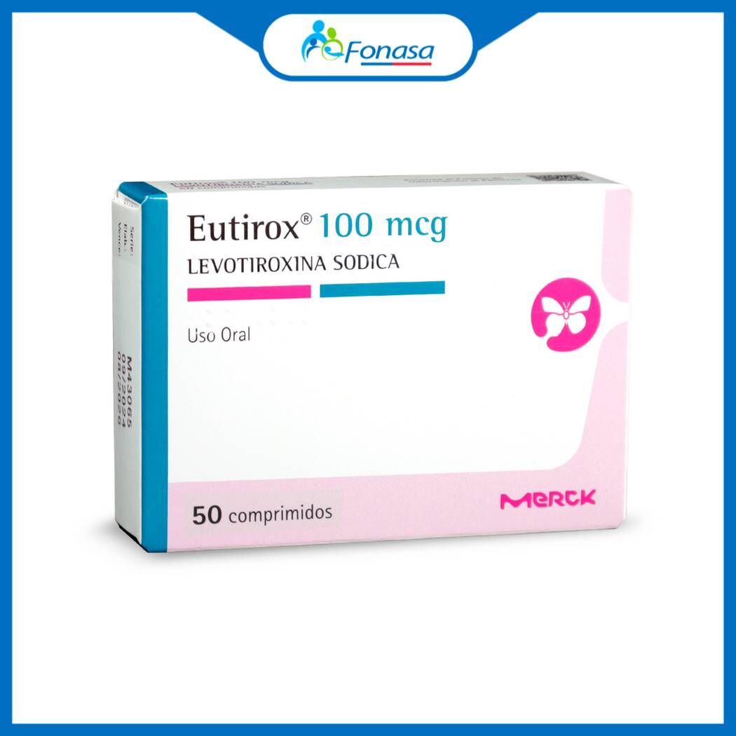 Eutirox (R) Levotiroxina 100mcg 50 Comprimidos