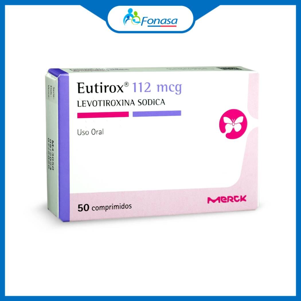 Eutirox (R) Levotiroxina 112mcg 50 Comprimidos