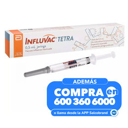 Vacuna Influenza Influvac Tetra 0.5ml 1 Jeringa Prellenada