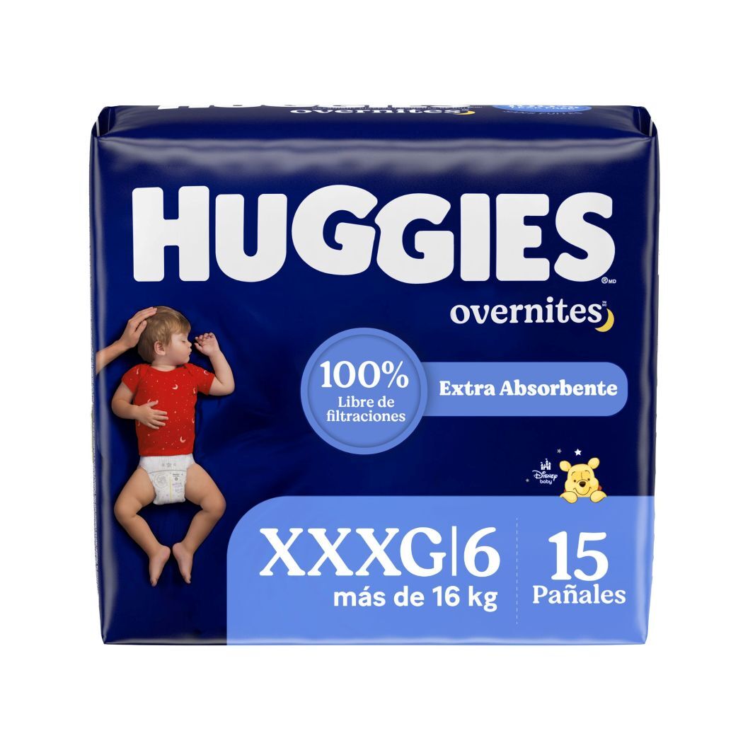 Huggies Overnites XXXG/S6 15 Unidades