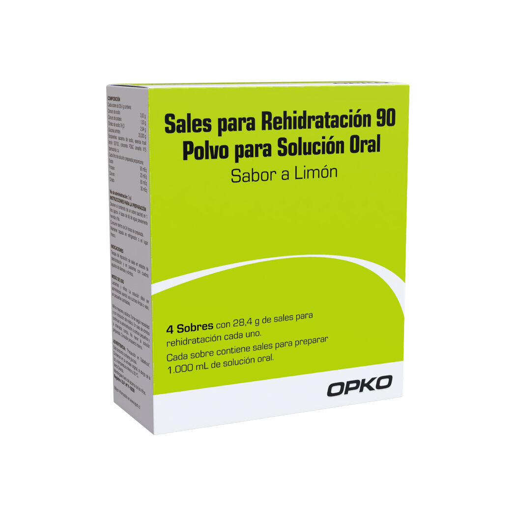 Sales para Rehidratación 90 Polvo 4 Sobres