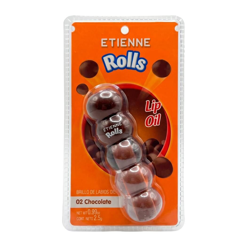 Etienne X Rolls Lip Oil Tono Chocolate