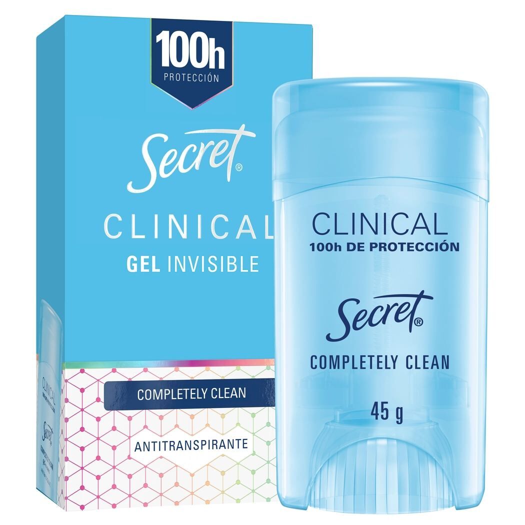 Secret Desodorante Mujer Clinical Gel Invisible Completely Clean 45 gr
