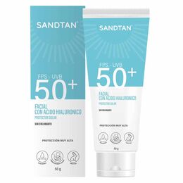 Sandtan Protección Solar Facial F50+ Con Ácido Hialurónico