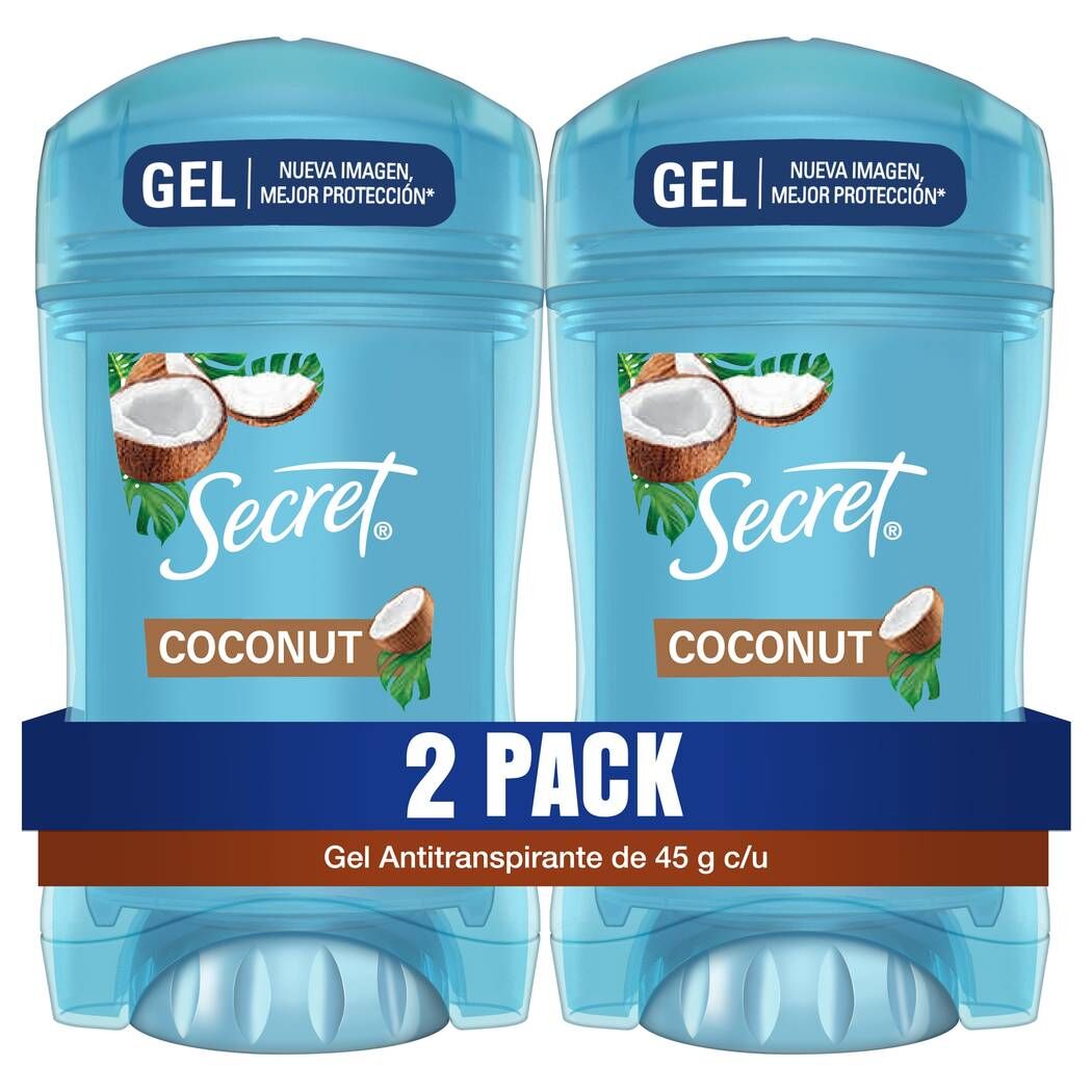Secret Antitranspirante En Gel Coco 45g 2 unidades
