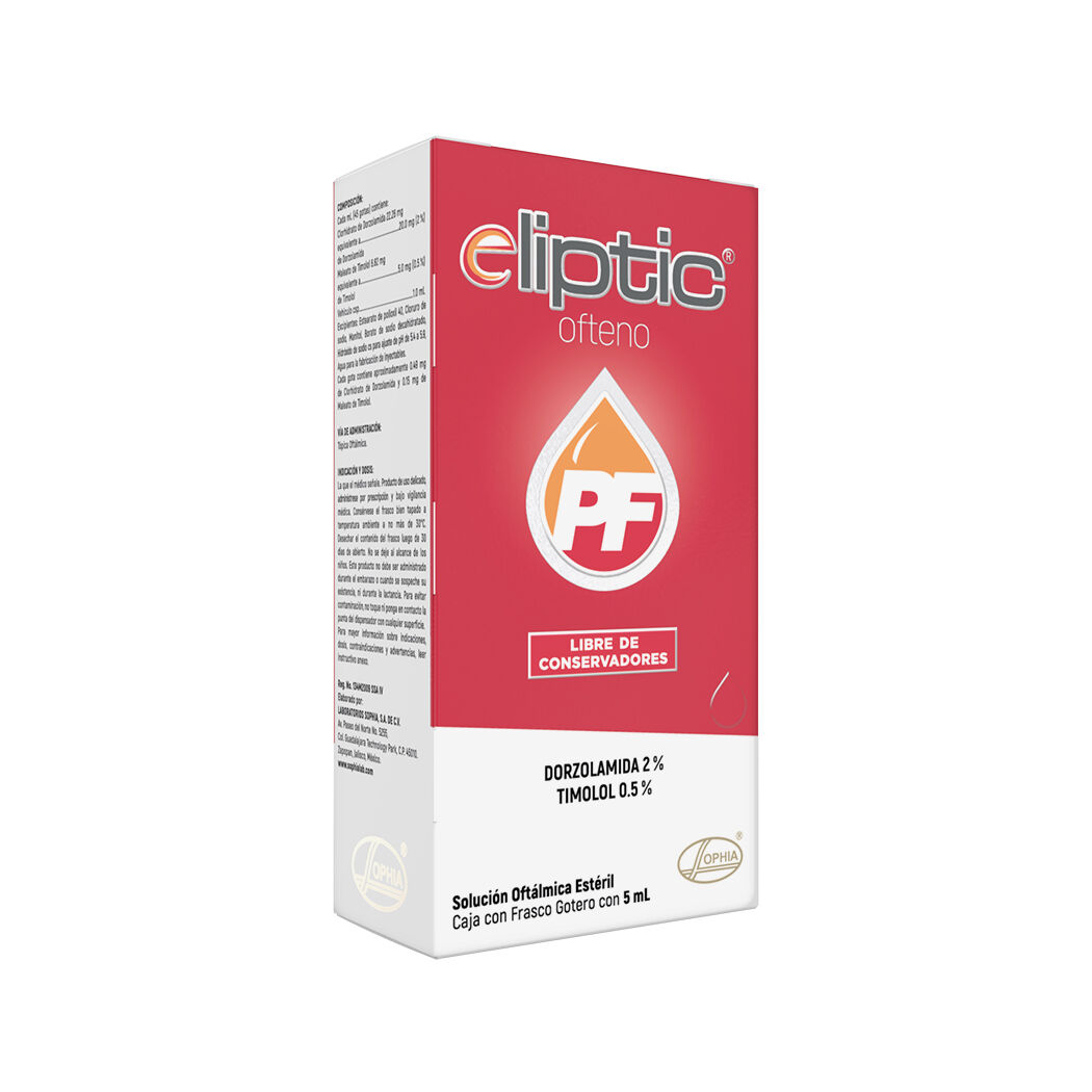 Eliptic PF Ofteno (B) Dorzolamida / Timolol Solución Oftálmica 5ml