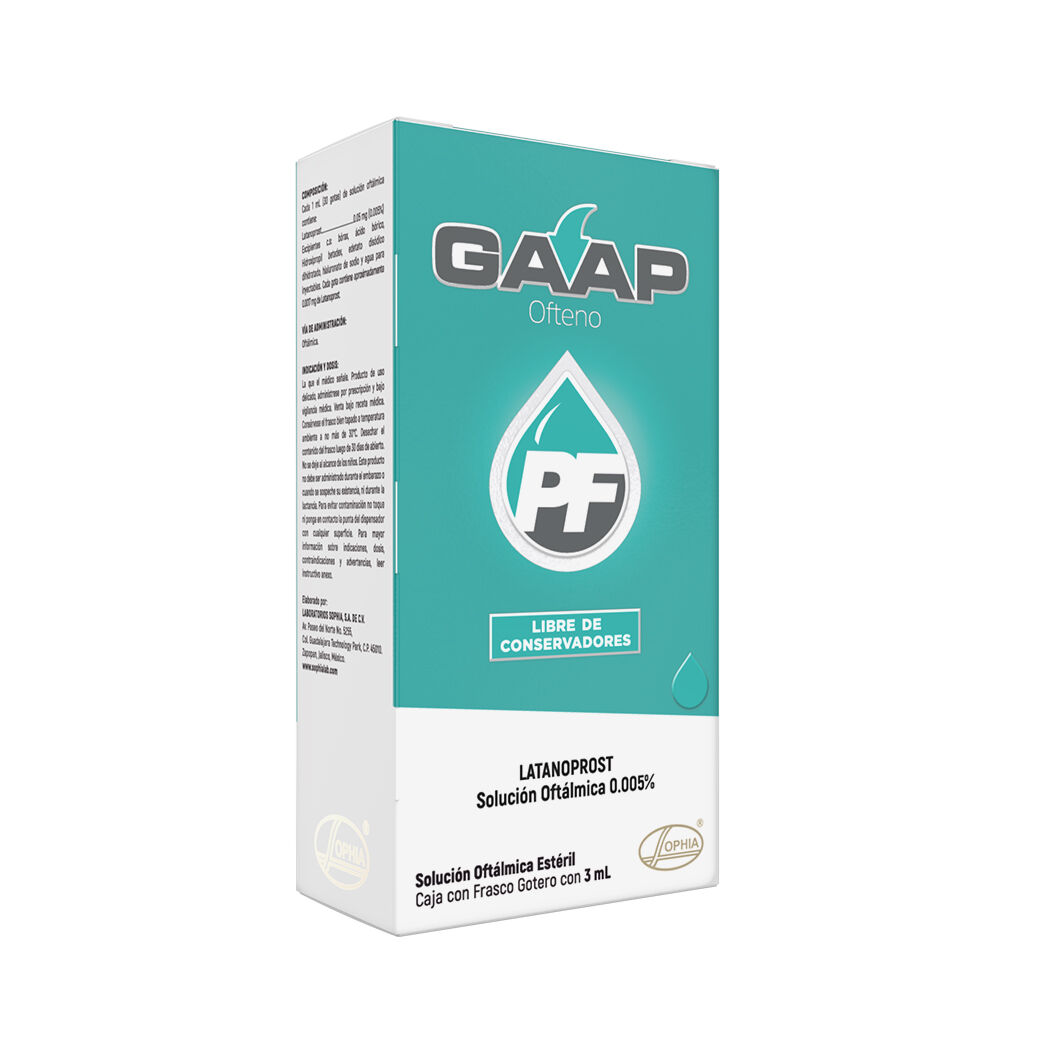 Gaap Ofteno PF Latanoprost 0.005% Solución Oftálmica 3ml