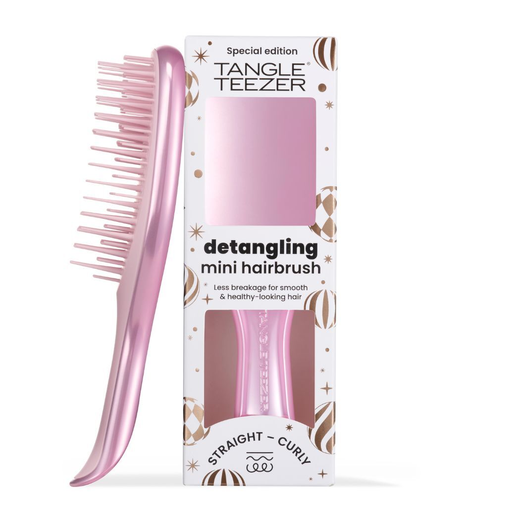 Tangle Teezer Cepillo Mini Chrome Satin Pink