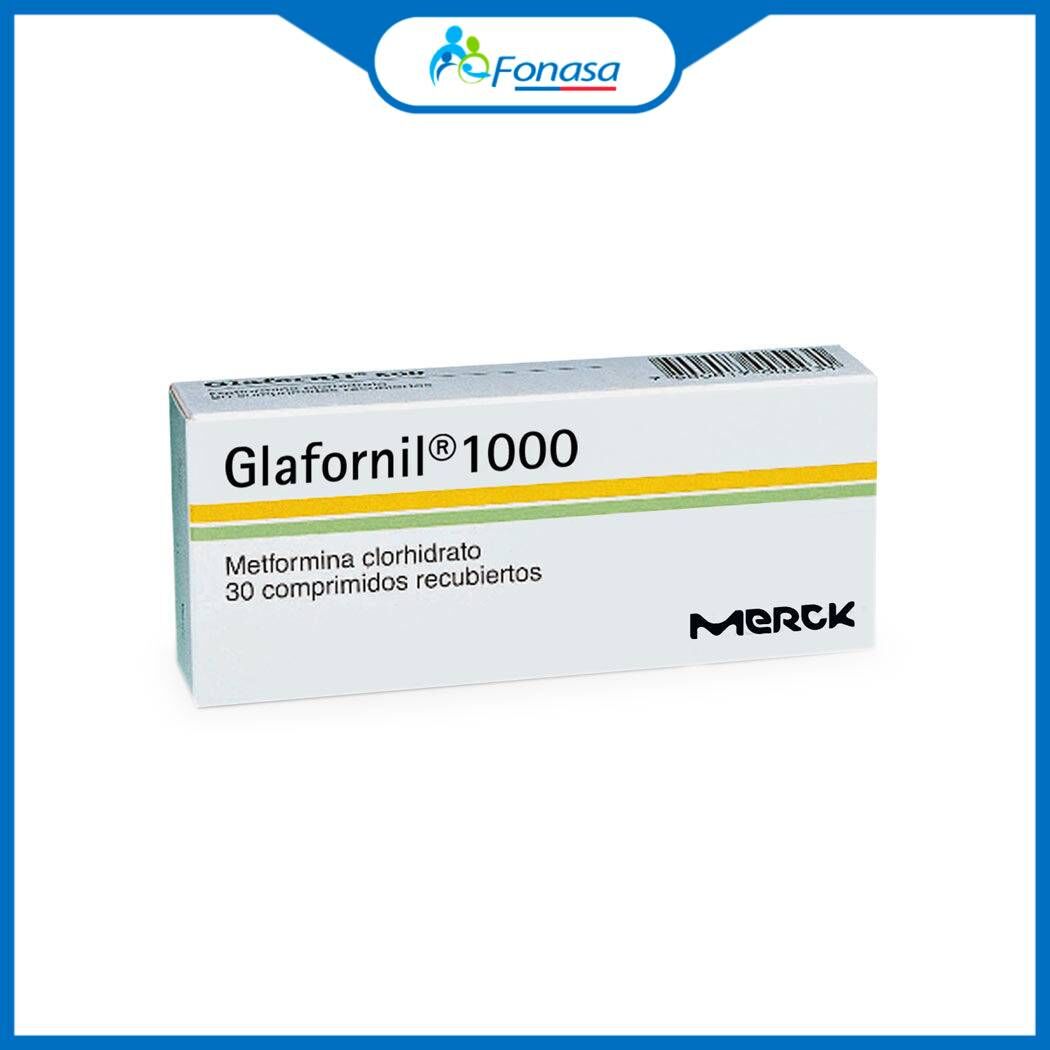 Glafornil (R) Metformina 1000mg 30 Comprimidos Recubiertos