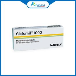 Glafornil (R) Metformina 1000mg 30 Comprimidos Recubiertos
