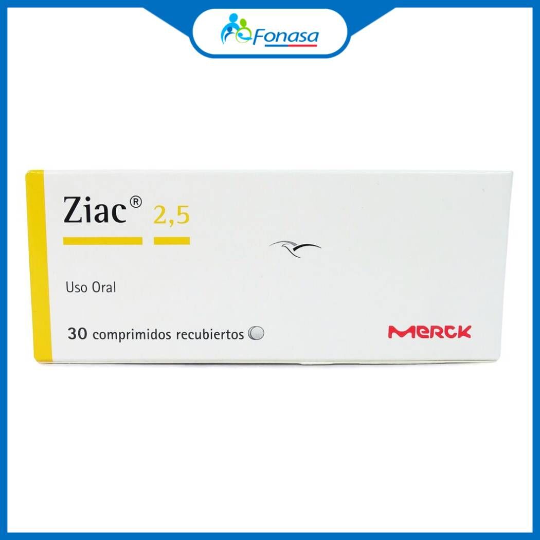 Ziac 2.5 (R) Bisoprolol / Hidroclorotiazida 30 Comprimidos Recubiertos