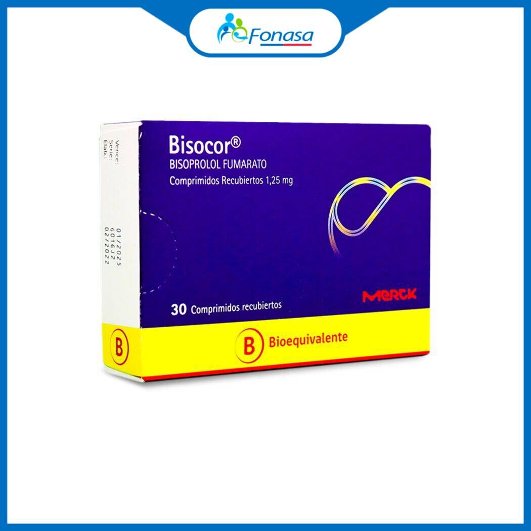 Bisocor (B) Bisoprolol 1.25mg 30 Comprimidos Recubiertos