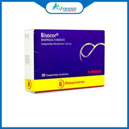 Bisocor (B) Bisoprolol 1.25mg 30 Comprimidos Recubiertos