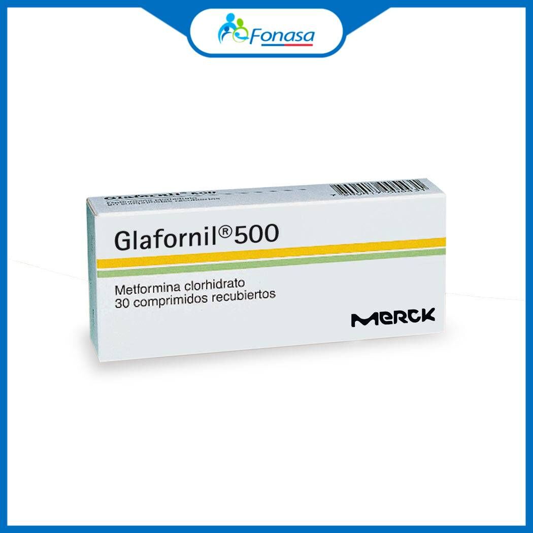 Glafornil (R) Metformina 500mg 30 Comprimidos Recubiertos