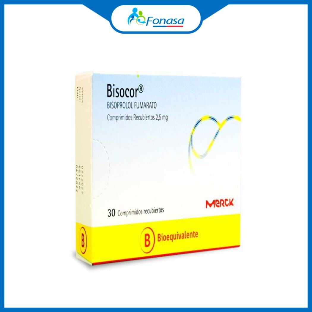 Bisocor (B) Bisoprolol 2.5mg 30 Comprimidos Recubiertos