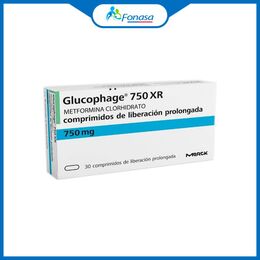 Glucophage XR (R) Metformina 750mg 30 Comprimidos Prolongados