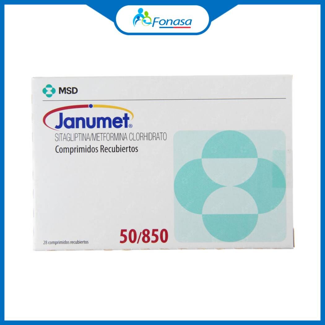 Janumet Sitagliptina / Metformina 50/850 28 Comprimidos Recubiertos