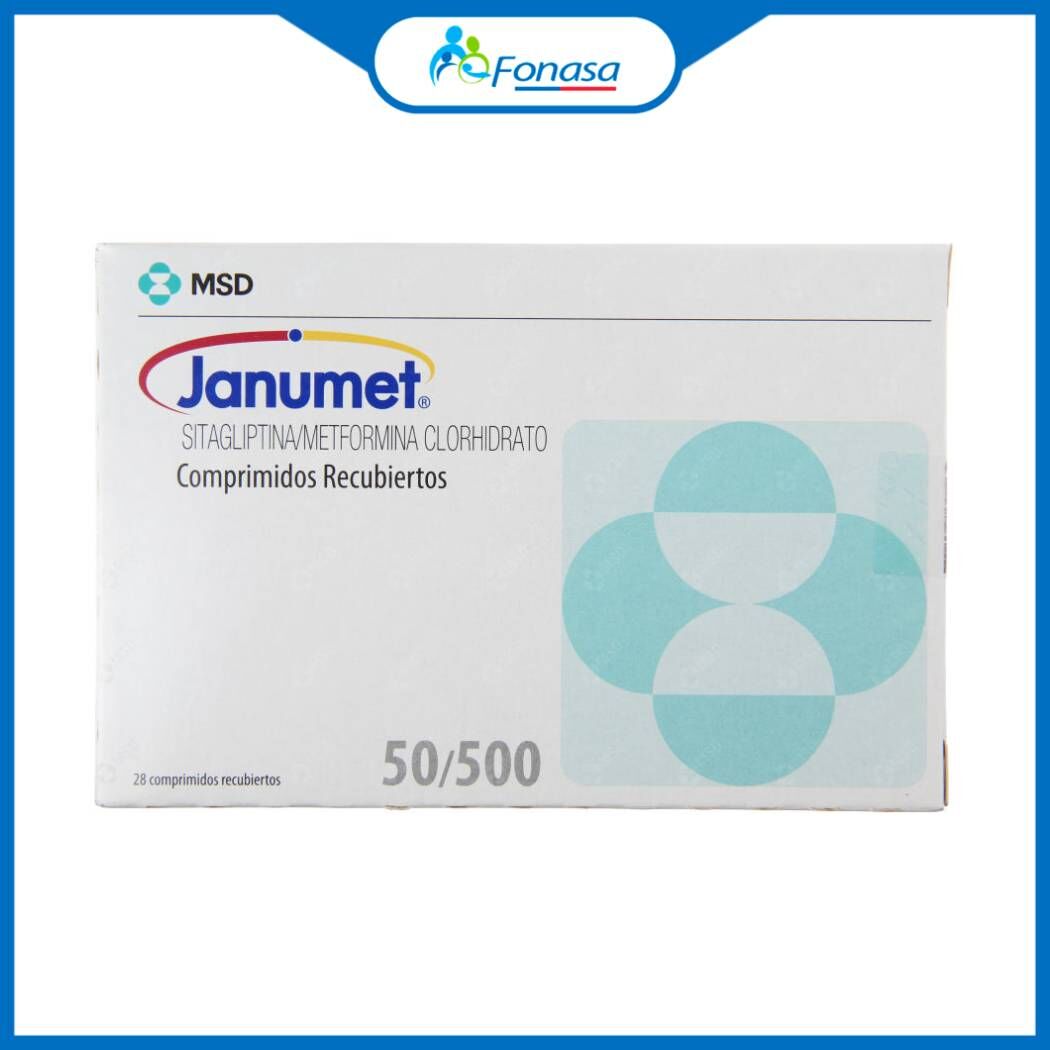 Janumet Sitagliptina / Metformina 50/500 28 Comprimidos Recubiertos