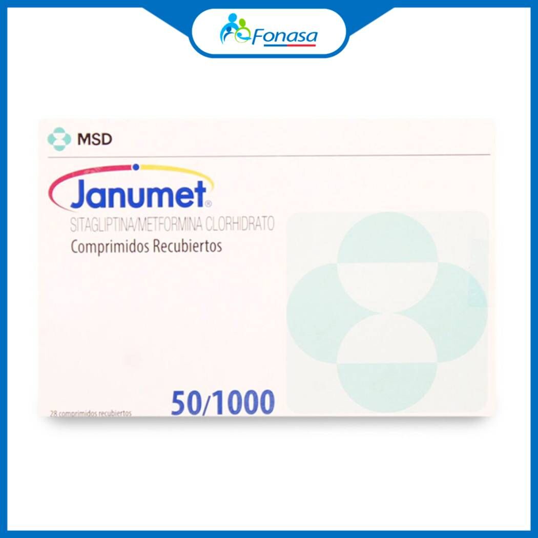 Janumet Sitagliptina / Metformina 50/1000 28 Comprimidos Recubiertos