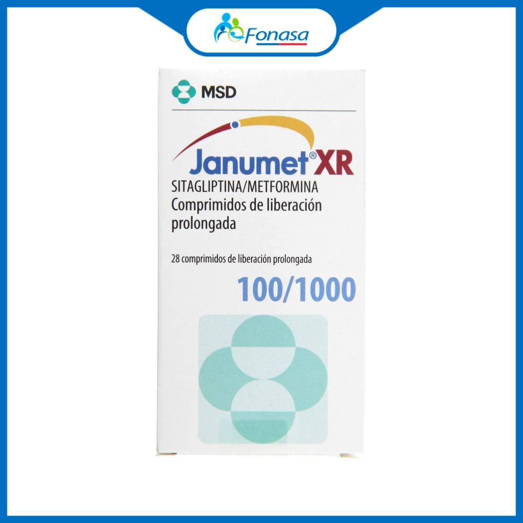 Janumet XR Sitagliptina / Metformina 100/1000 28 Comprimidos Recubiertos