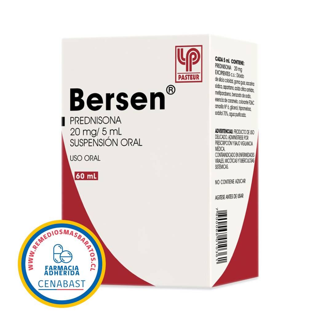 Bersen Prednisona 20mg/5ml Jarabe 60ml - Cenabast