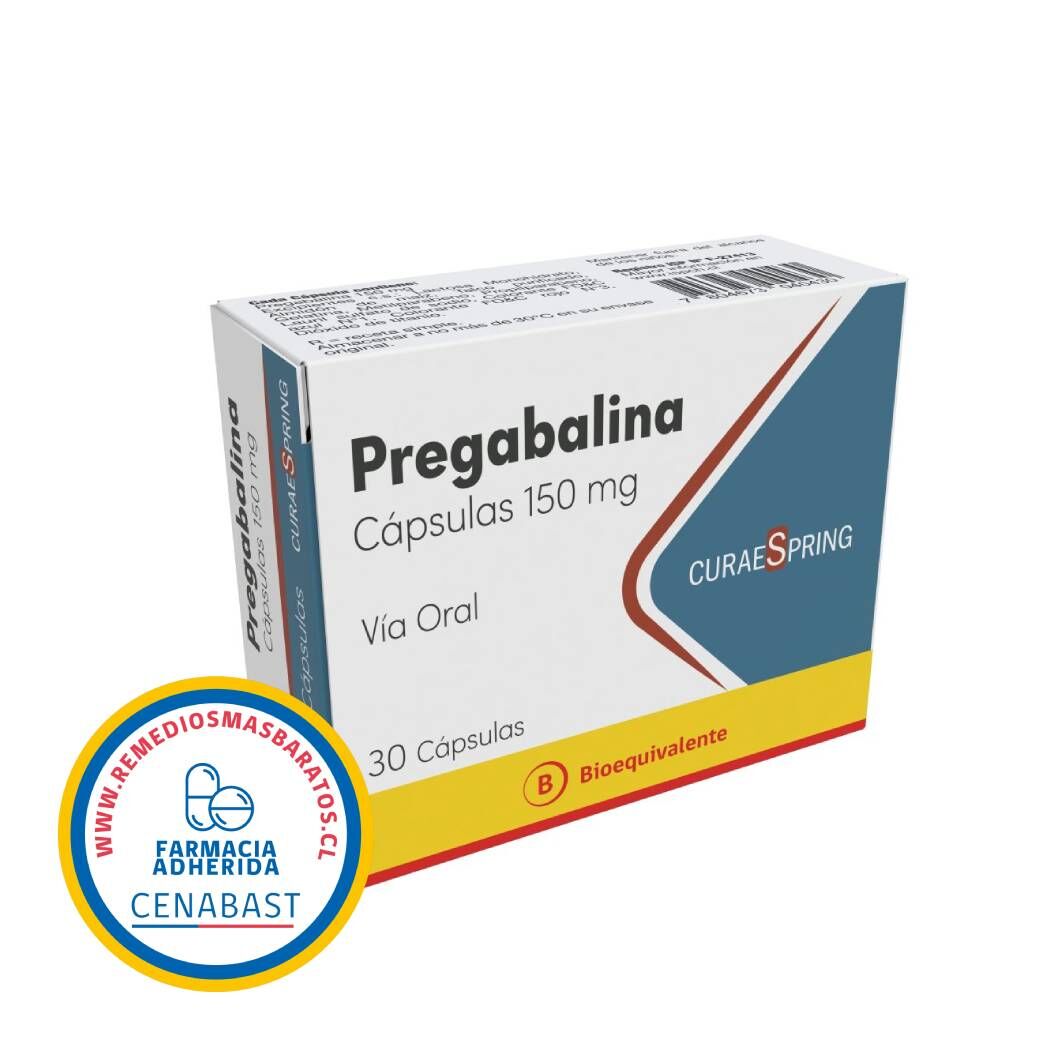 Pregabalina (B) Pregabalina 150mg 30 Comprimidos - Cenabast