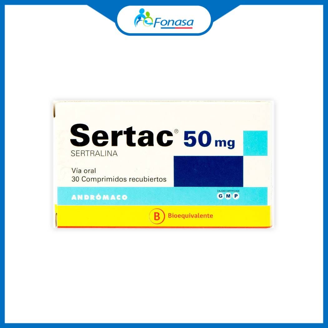 Sertac (B) Sertralina 50mg 30 Comprimidos Recubiertos