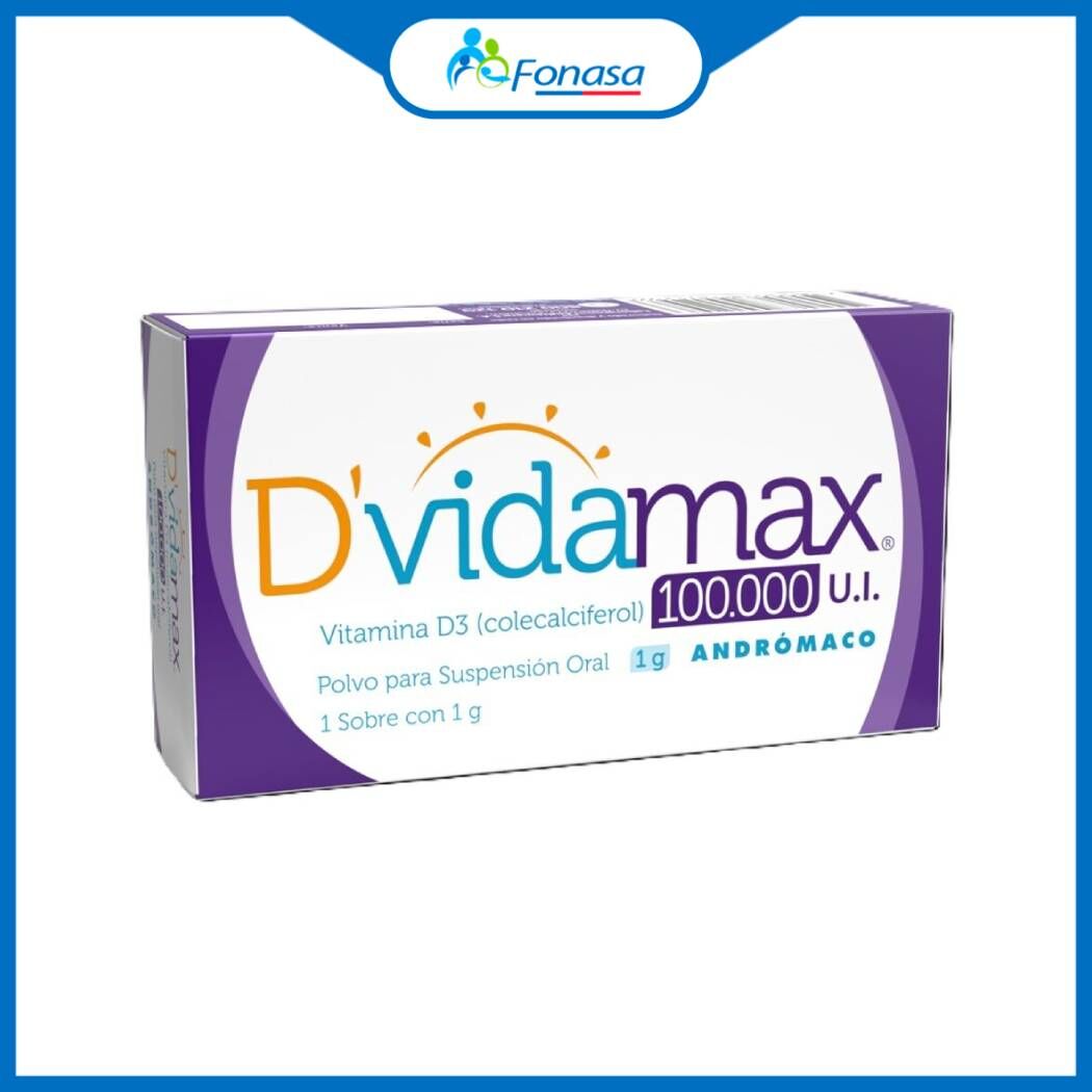 Dvida Max Vitamina D3 100.000UI Polvo Suspensión Oral 1g 1 Vial