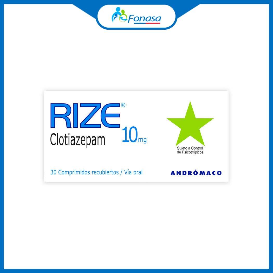 Rize (R) Clotiazepam 10mg 30 Comprimidos Recubiertos