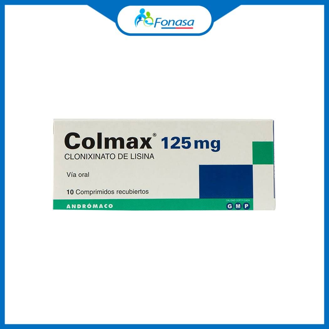 Colmax Clonixinato de Lisina 125mg 10 Comprimidos Recubiertos