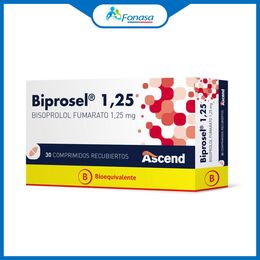 Biprosel (B) Bisoprolol 1.25mg 30 Comprimidos Recubiertos