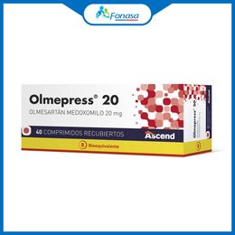 Olmepress (B) Olmesartan 20mg 40 Comprimidos Recubiertos