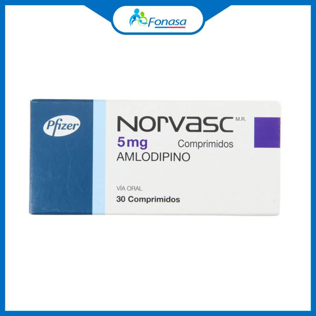 Norvasc (R) Amlodipino 5mg 30 Comprimidos