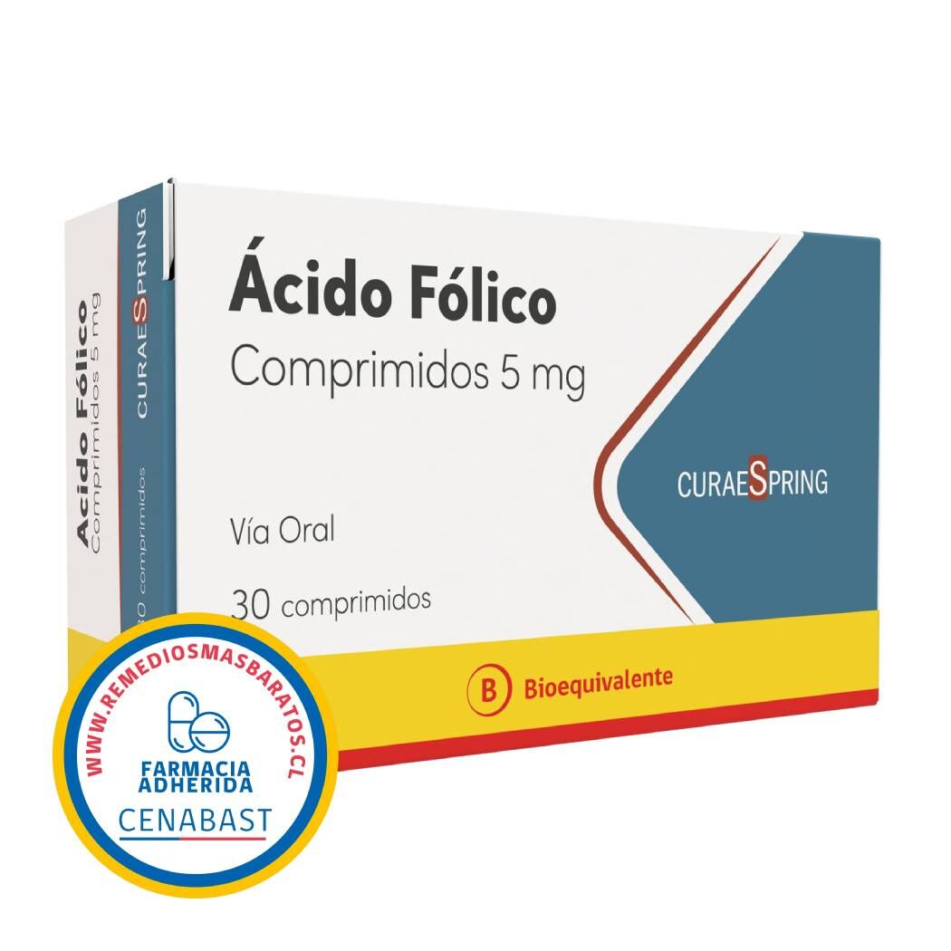 Ácido Fólico (B) 5mg 30 Comprimidos - Cenabast