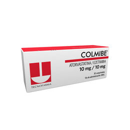 Colmibe Atorvastatina / Ezetimiba 10 mg / 10 mg 30 Comprimidos