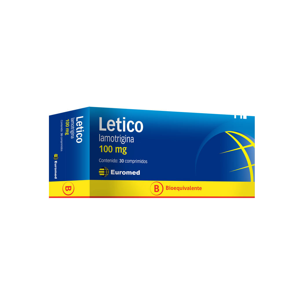 Letico (B) Lamotrigina 100mg 30 Comprimidos